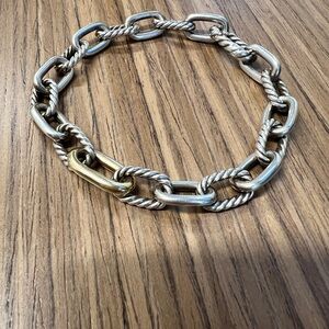 ✨David Yurman✨ Madison Chain Bracelet 8.5mm Sterling silver w/bonded 18-kt gold